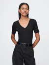 Gap Modern V-neck T-shirt In Black
