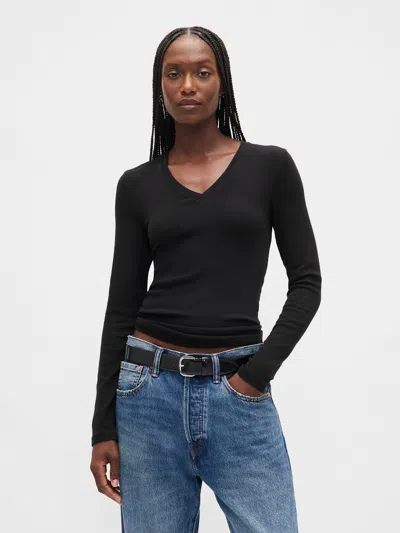 Gap Modern V-neck T-shirt In Black
