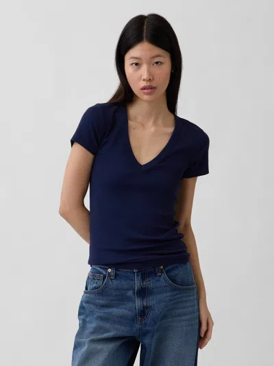 Gap Modern V-neck T-shirt In Blue