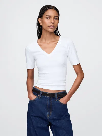 Gap Modern V-neck T-shirt In Fresh White