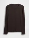 Gap Modern Wide Rib Cardigan In Brown