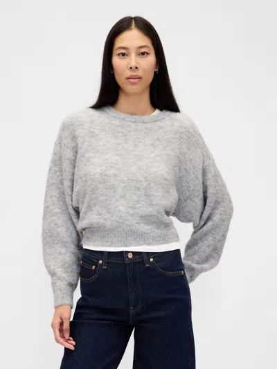 Gap Mohair Oversized Crewneck Sweater In Gray
