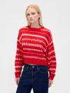 Gap Mohair Oversized Crewneck Sweater In Red