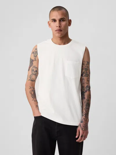 Gap Muscle Tank Top In Off White