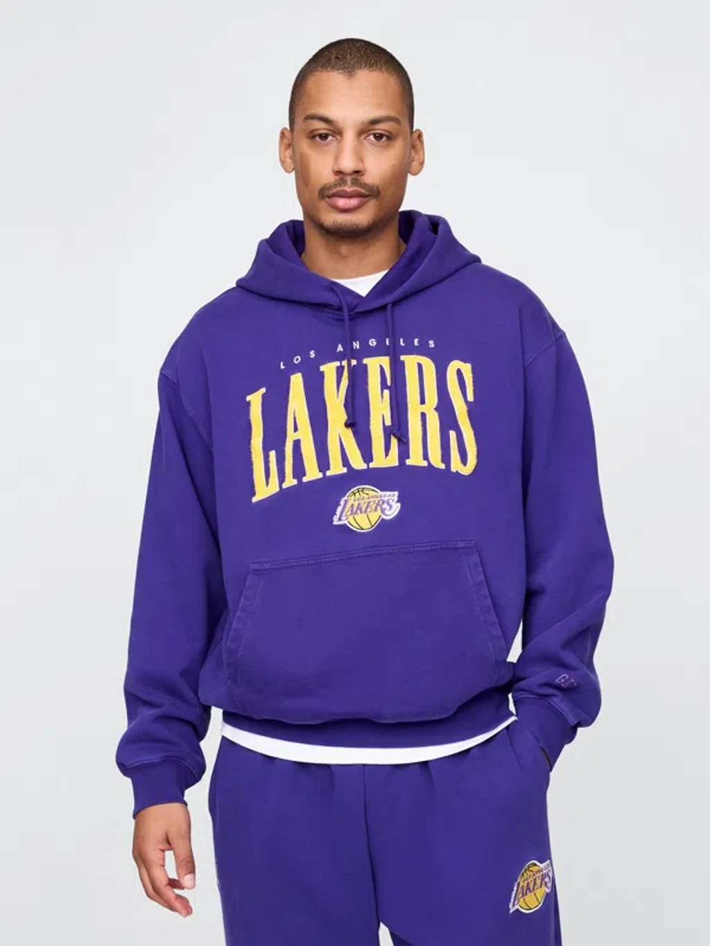 Gap Nba Los Angeles Lakers Logo Heavyweight Hoodie | ModeSens