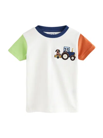 Gap Babies' Next Toddler Colorblock Farm Graphic T-shirt In White