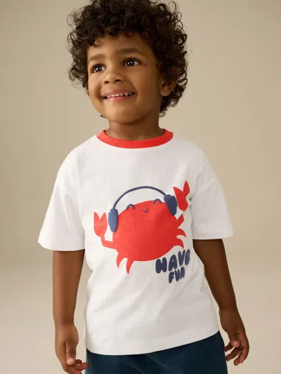 Gap Babies' Next Toddler Crab Graphic T-shirt In White