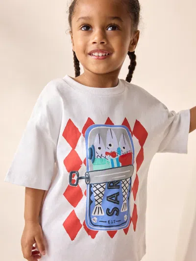 Gap Babies' Next Toddler Sardines Graphic T-shirt In White