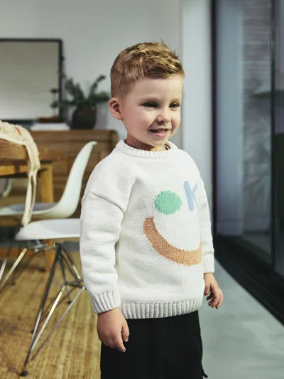 Gap Babies' Next Toddler Smiley Face Sweater In White