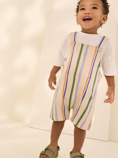 Gap Babies' Next Toddler Striped Jersey Shortall Set In White