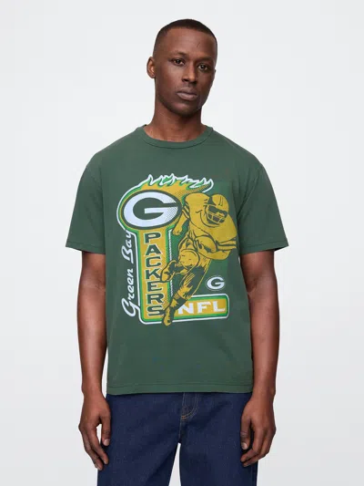 Gap Nfl Green Bay Packers Graphic T-shirt In Hunter Green