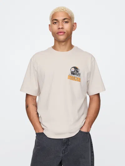 Gap Nfl Pittsburgh Steelers Graphic T-shirt In Birch