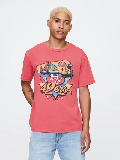 Gap Nfl San Francisco 49ers Graphic T-shirt In Mabolo Red