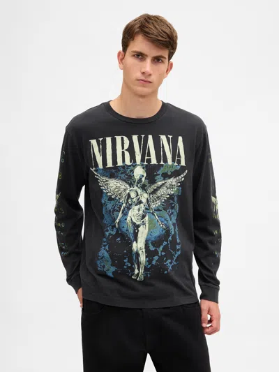 Gap Nirvana Graphic T-shirt In Black
