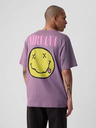 Gap Nirvana Graphic T-shirt In Purple