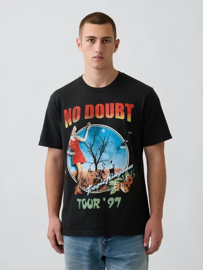 Gap No Doubt Relaxed Graphic T-shirt In Black