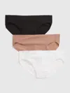 Gap No Show Bikini (3-pack) In Black/ Nude / & White