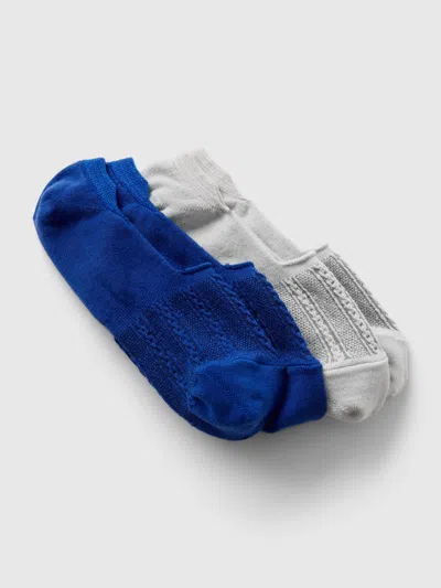 Gap No-show Socks (2-pack) In Blue & Grey