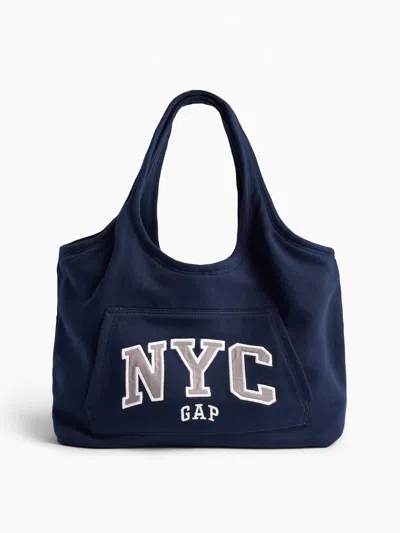 Gap Nyc Hoodie Tote In Tapestry Navy Blue