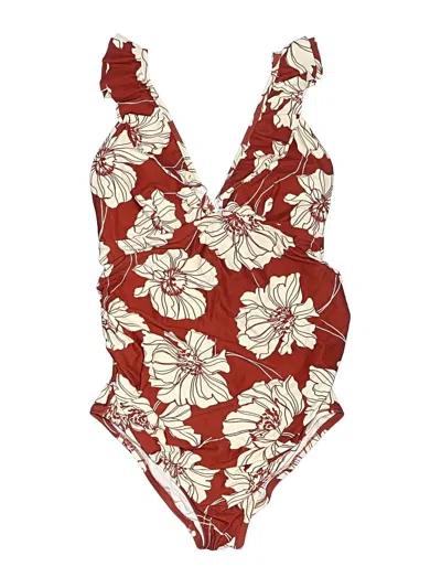 Pre-owned Gap One Piece Swimsuit In Burgundy