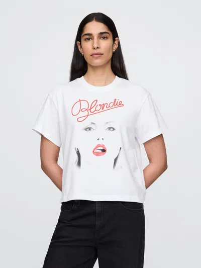 Gap Organic Cotton Graphic T-shirt In Blondie (new Off White)