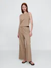 Gap Organic Cotton Heavyweight Wide-leg Pants In Mountain Trail Brown