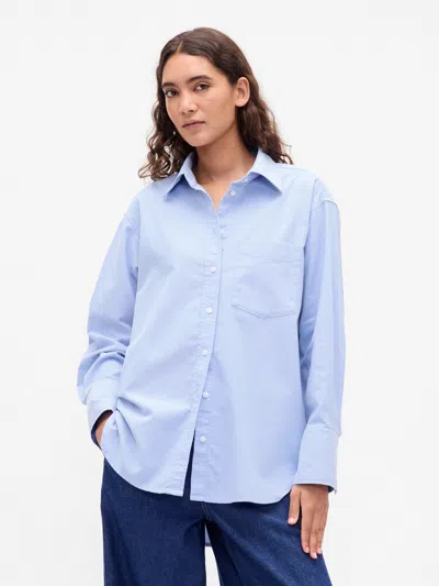 Gap Organic Cotton Oxford Big Shirt In Blue