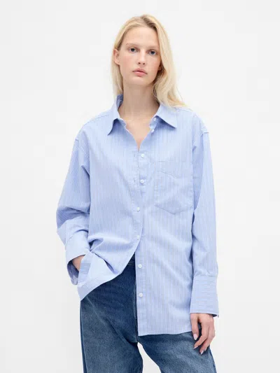 Gap Organic Cotton Oxford Big Shirt In Blue