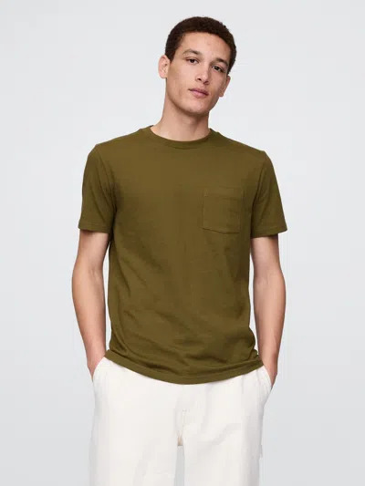 Gap Organic Cotton Pocket T-shirt In Green