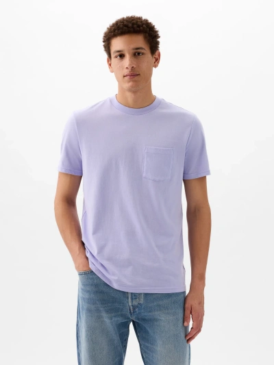 Gap Organic Cotton Pocket T-shirt In Fresh Lavender