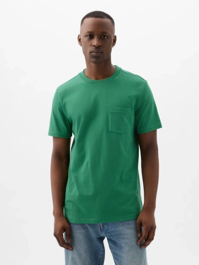 Gap Organic Cotton Pocket T-shirt In Irish Clover