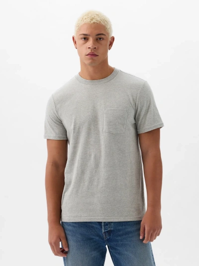 Gap Organic Cotton Pocket T-shirt In Light Gray