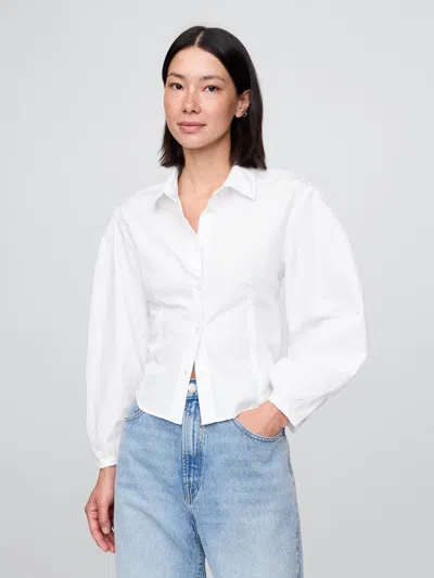 Gap Organic Cotton Poplin Balloon-sleeve Shirt