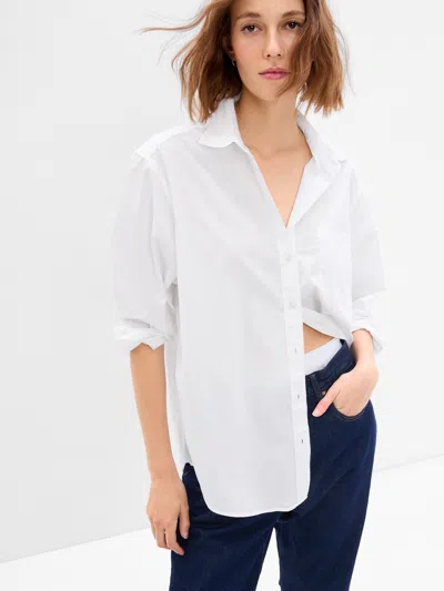 Gap Organic Cotton Big Shirt In Optic White