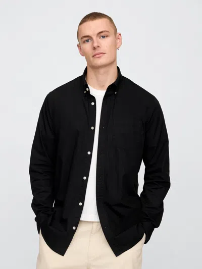Gap Organic Cotton Poplin Classic Shirt In Black