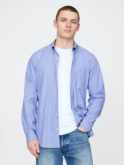 Gap Organic Cotton Poplin Classic Shirt In Light Blue