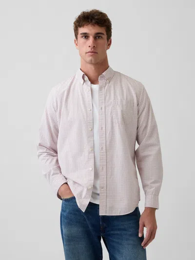 Gap Organic Cotton Poplin Classic Shirt In Pink