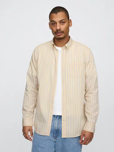 Gap Organic Cotton Poplin Classic Shirt In Vanilla Pudding