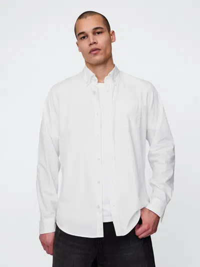 Gap Organic Cotton Poplin Classic Shirt In White
