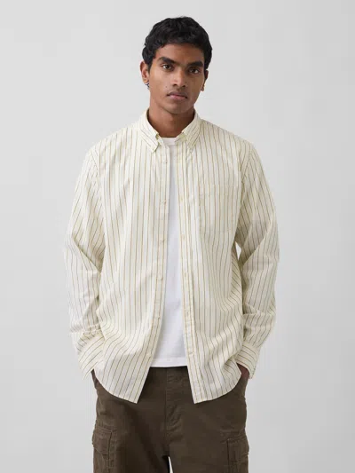 Gap Organic Cotton Poplin Classic Shirt In Yellow