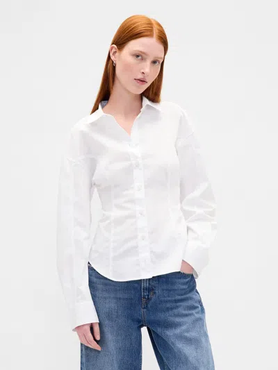 Gap Organic Cotton Poplin Dolman Classic Shirt In White