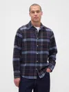 Gap Organic Cotton Relaxed Flannel Shirt In Multi