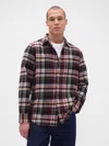 Gap Organic Cotton Relaxed Flannel Shirt In Multi