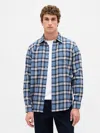 Gap Organic Cotton Relaxed Flannel Shirt In Multi