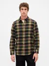 Gap Organic Cotton Relaxed Flannel Shirt In Multi