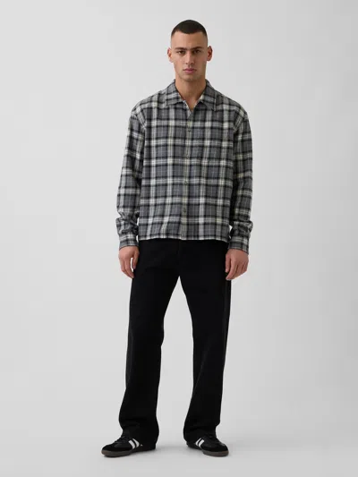 Gap Organic Cotton Relaxed Flannel Shirt In Multi