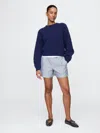 Gap Organic Cotton Striped Poplin Shorts In Blue Stripe