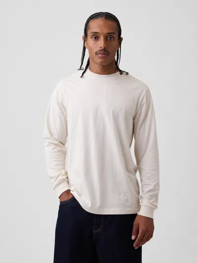 Gap Organic Cotton T-shirt In Oatmeal Heather Beige