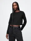 Gap Organic Cotton Vintage Cropped T-shirt In Black