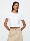 Gap Organic Cotton Vintage Cropped T-shirt In Off White